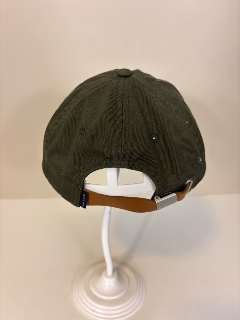 Lacoste Olive Green Crocodile Patch Baseball Cap Unisex - Picture 2 of 4